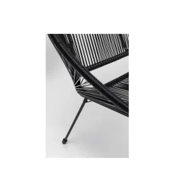 Ławka ACAPULCO 121 cm mono czarna