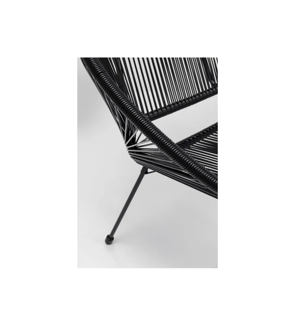 Ławka ACAPULCO 121 cm mono czarna