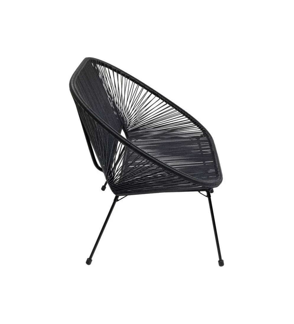 Ławka ACAPULCO 121 cm mono czarna