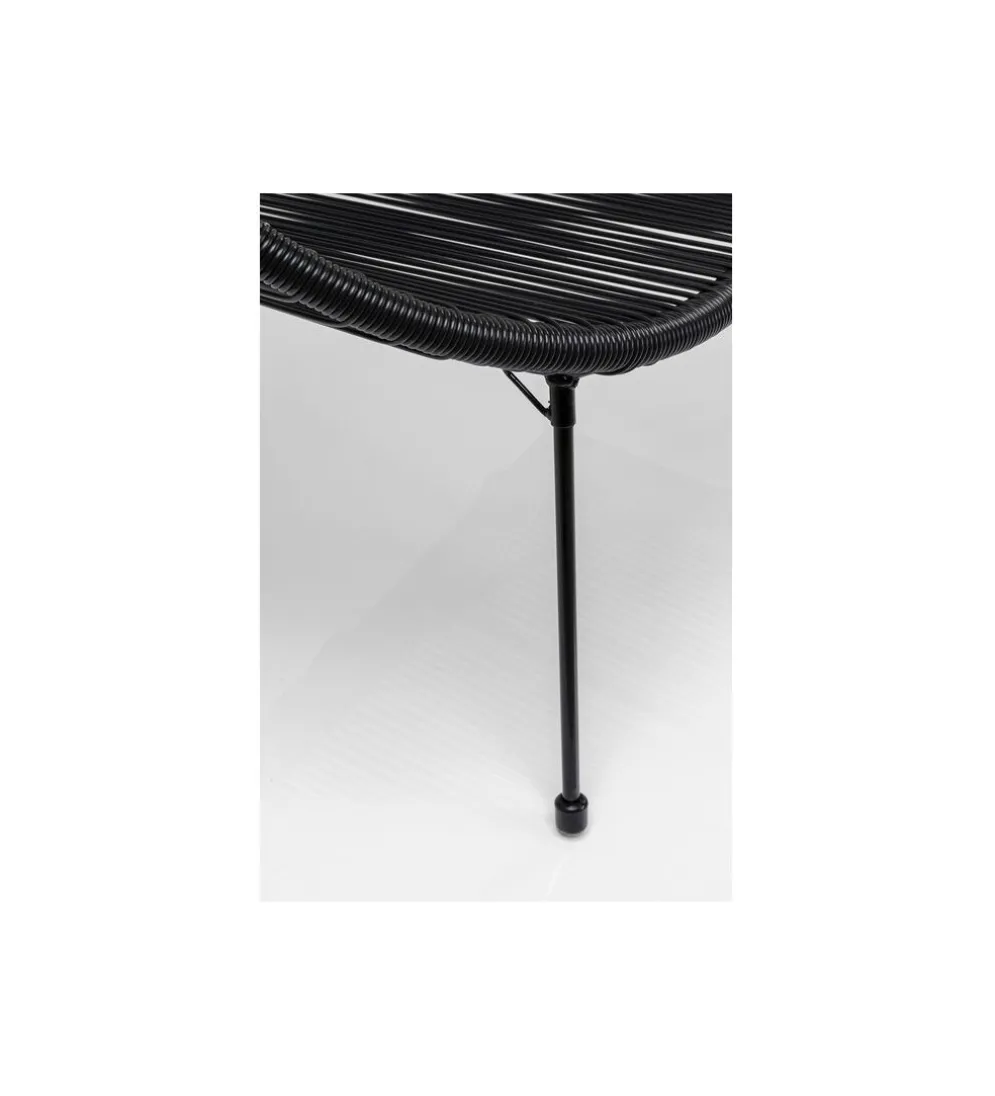 Ławka ACAPULCO 121 cm mono czarna