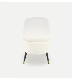 Ławka AVEIRO 120 cm z pojemnikiem Bouclé kremowa
