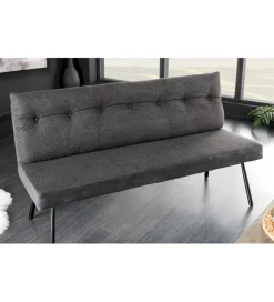 Ławka BIG GEORGE 160 cm welwet antracyt