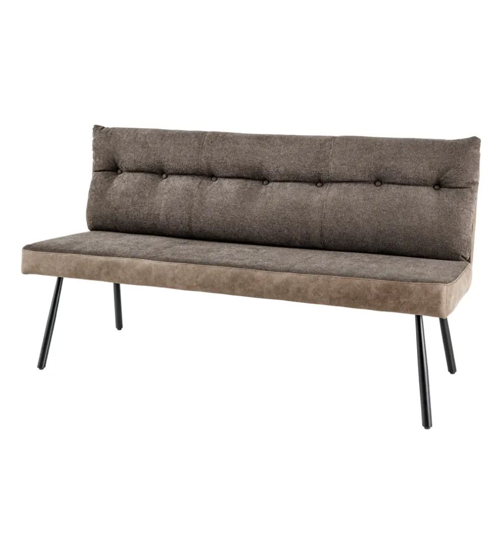 Ławka BIG GEORGE 160 cm welwet taupe brązowy
