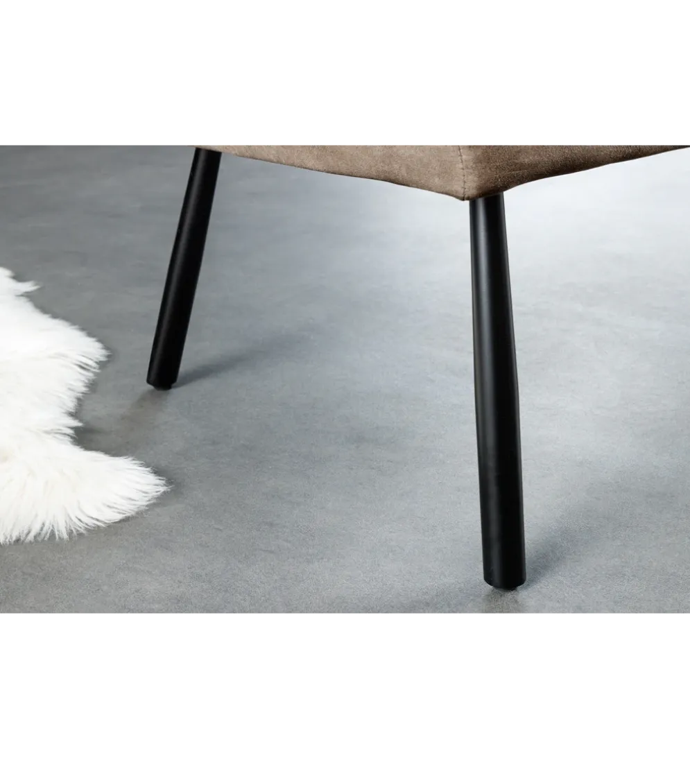 Ławka BIG GEORGE 160 cm welwet taupe brązowy