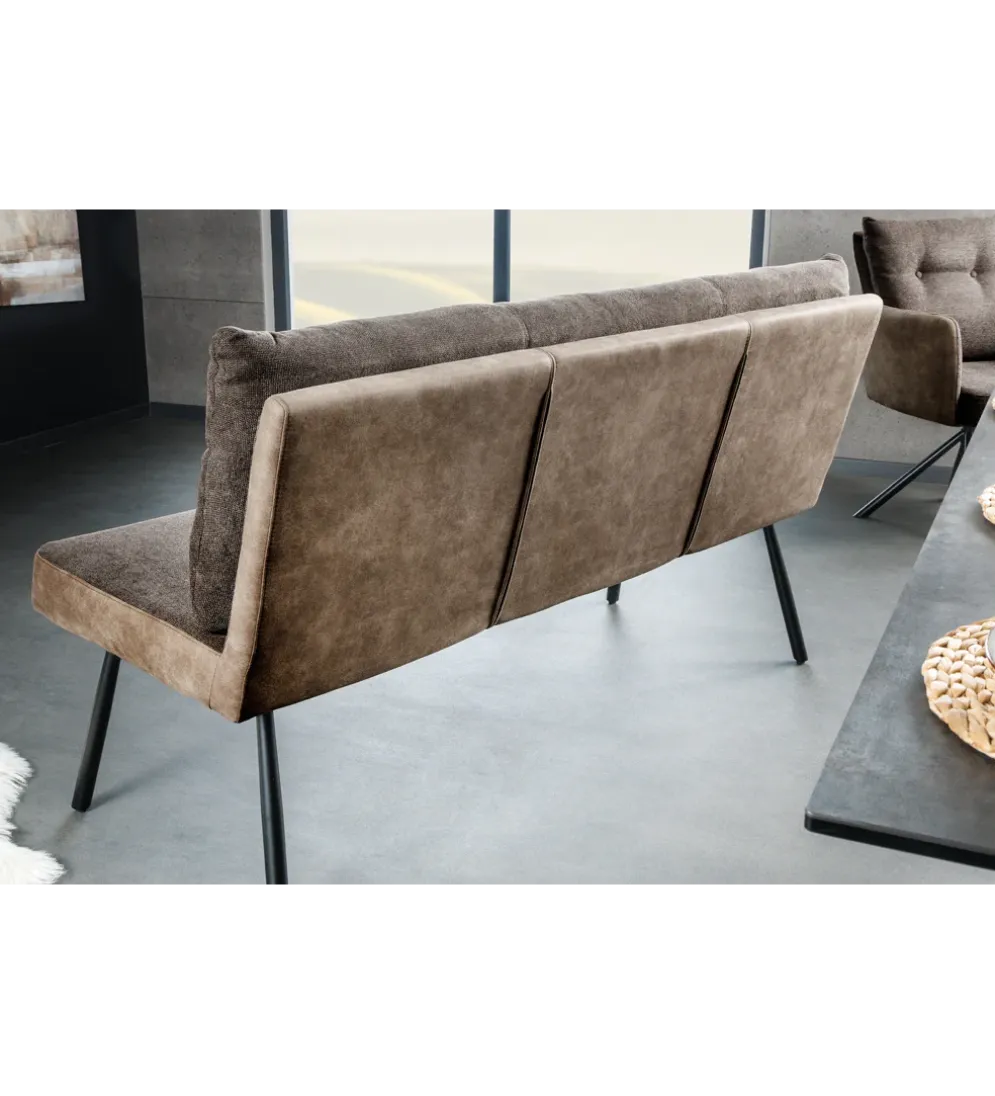 Ławka BIG GEORGE 160 cm welwet taupe brązowy
