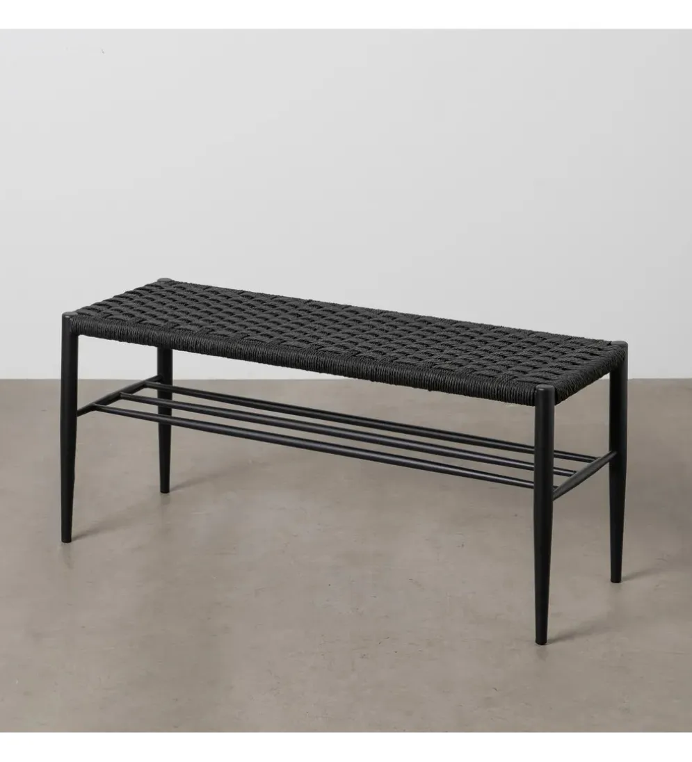 Ławka BONKEMO 100 cm czarna
