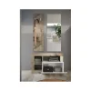 Ławka HAMBURG 91 cm biała z dodatkiem koloru klon Pero