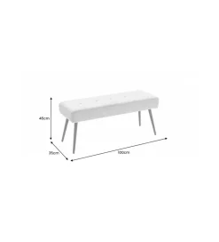 Ławka OLIWIA III 100 cm kremowa
