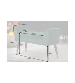 Ławka SCARLETT 90 cm szmaragdowa