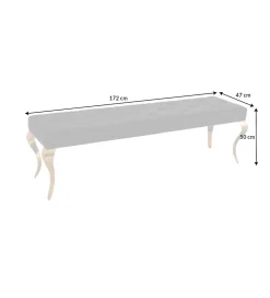 Ławka TRENTINO Modern Barock 172 cm czarna