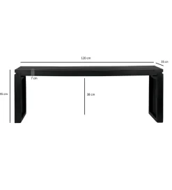 Ławka WOHNLING 120 cm drewno akacja czarna