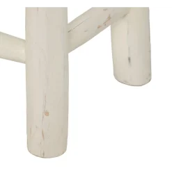 Ławka WORN 120 cm drewno teak bielona