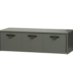 Ławka ze schowkiem STAGE 120 cm drewno sosny zielona