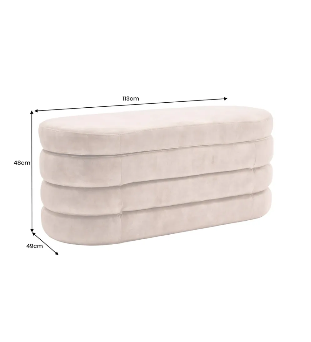 Ławka z schowkiem VOQUE 115 cm welwet musztardowy