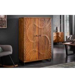 Barek komoda DAVIDE Scorpion 140 cm drewno mango brąz