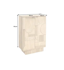 Barek TORINGU 95 cm bielone drewno mango
