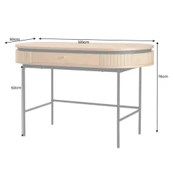 Biurko ATELIER 120 cm kolor dębu naturalne