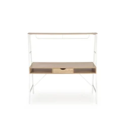 Biurko dwustanowiskowe COAST 139 cm w kolorze dąb sonoma biały