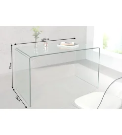 Biurko Fantome 120 cm szklane