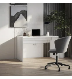 Biurko NEVY 120 - 140 cm biały