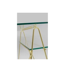 Biurko szklane POLAR 135 cm złote
