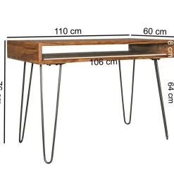 Biurko WOHNLING 110 cm drewno sheesham