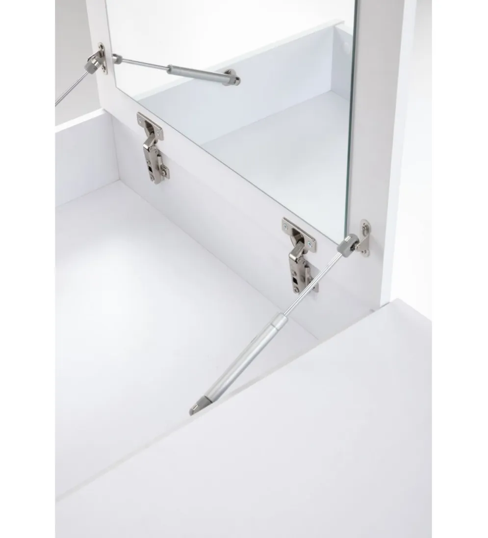 Biurko z toaletka MEGAN 120 cm biały mat