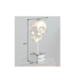 Figurka dekoracyjna Skull złota