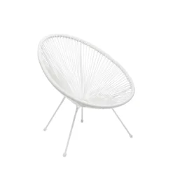 Fotel ACAPULCO 85 cm mono biały