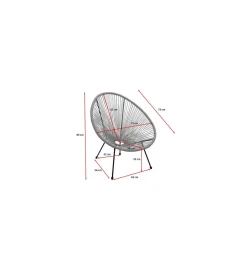 Fotel ACAPULCO 85 cm różowy