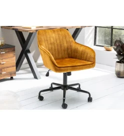 Fotel Biurowy Dutch Comfort ciemna musztarda