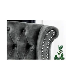 Fotel BRIGIDA Chesterfield szary
