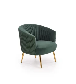 Fotel CROWN ciemnozielony