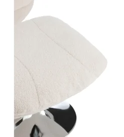 Fotel i podnóżek LOUNGERI 83 cm kremowe