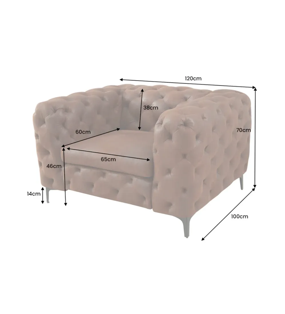 Fotel MODERN BAROCK 120 cm antyczny brąz