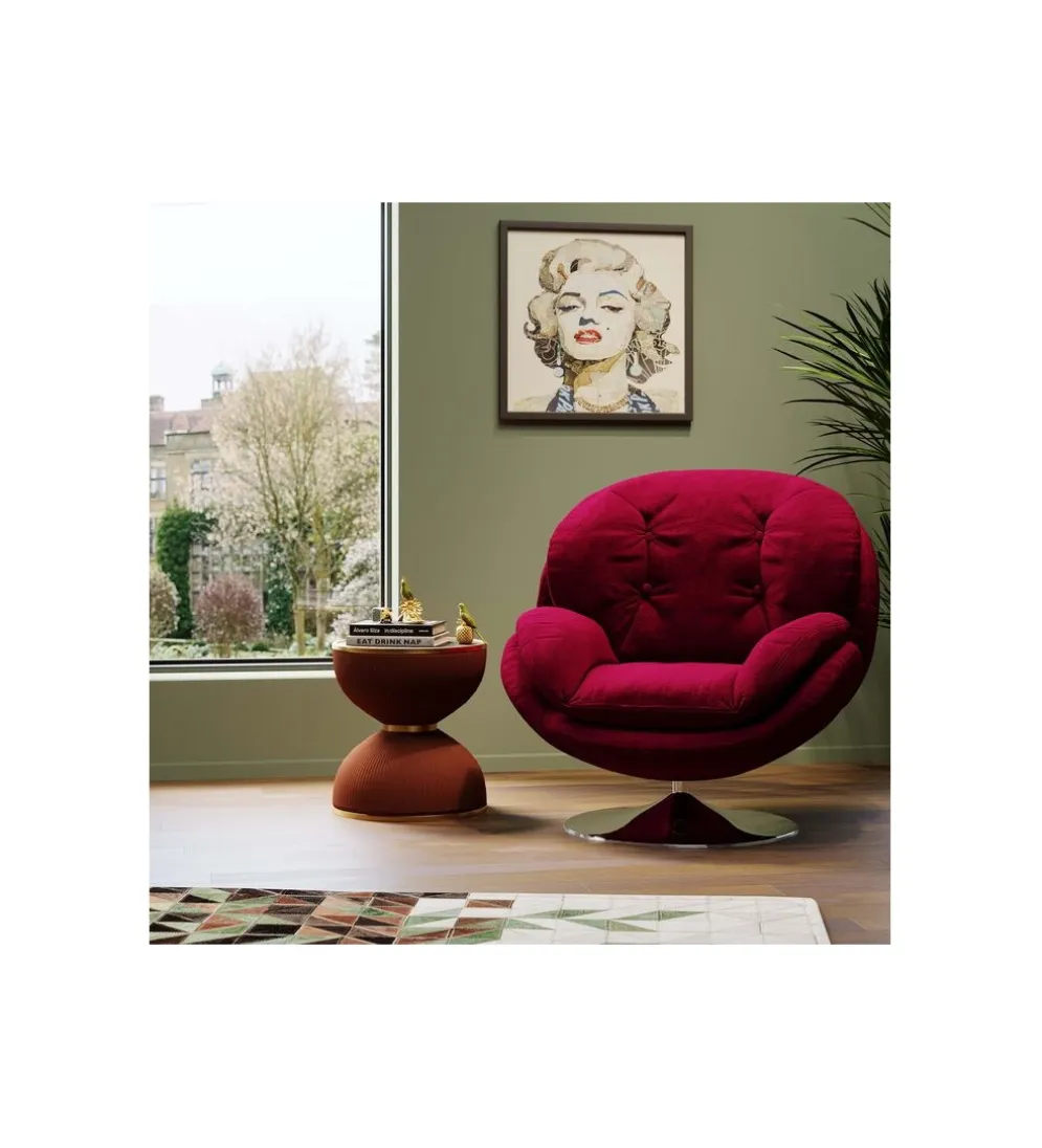 Fotel obrotowy COSY 86 cm wiśniowy