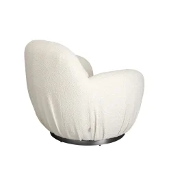 Fotel obrotowy Nube Bouclé 88 cm kremowy