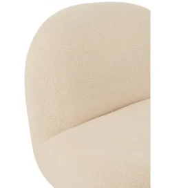Fotel obrotowy Snow 81 cm Bouclé biała