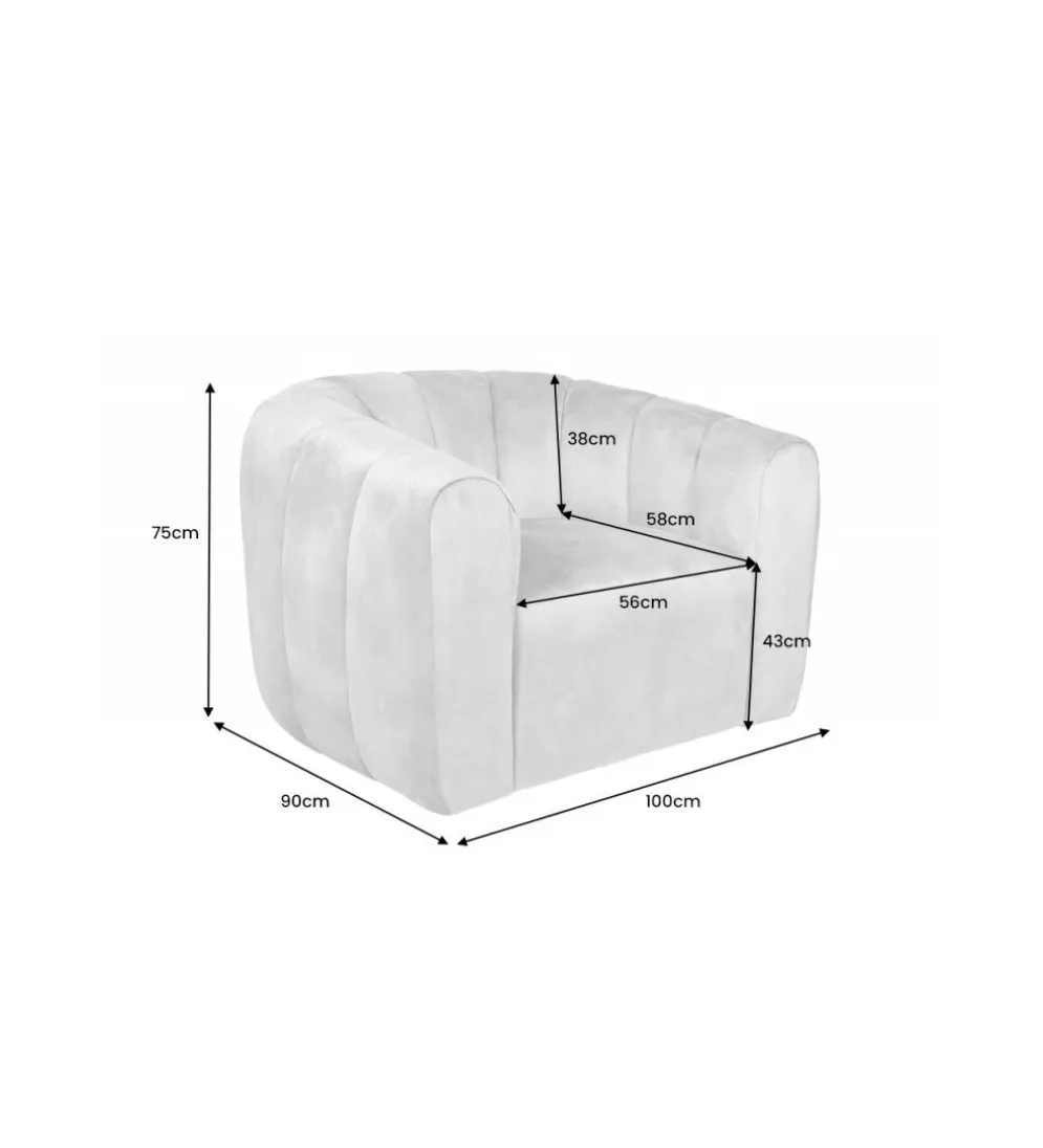 Fotel obrotowy 360 stopni LINO 103 cm greige