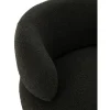 Fotel obrotowy Swivel II Bouclé  82 cm czarny