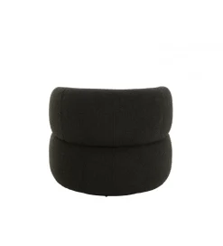 Fotel obrotowy Swivel II Bouclé 82 cm czarny