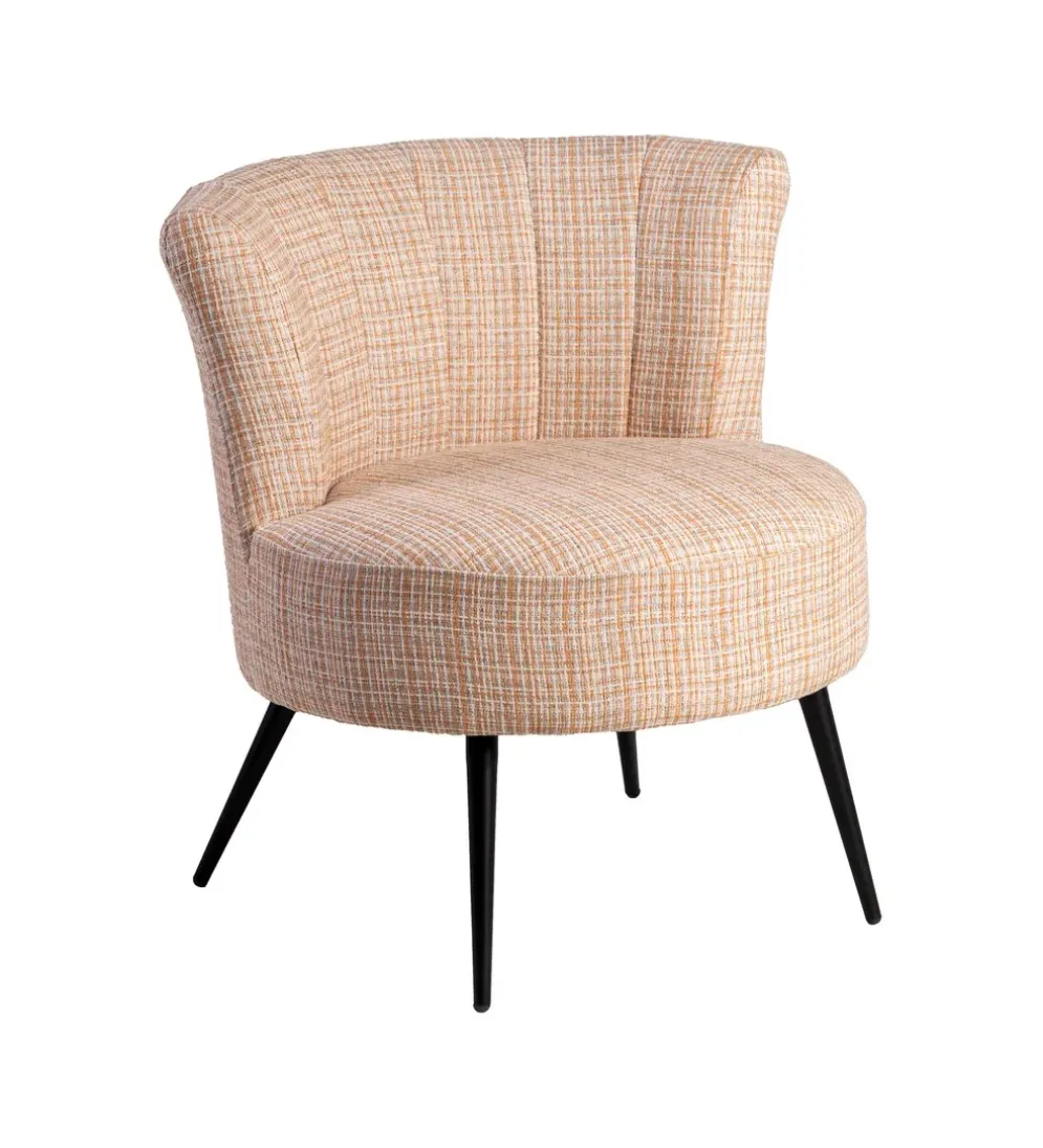 Fotel OSOI 71 cm tapicerowany marmurkowy
