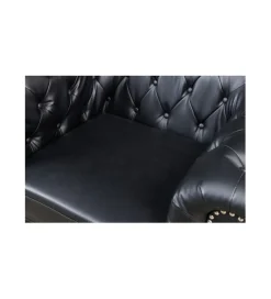 Fotel RONNI Chesterfield 110 cm czarny