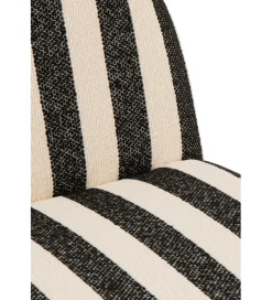 Fotel STRIPED 76 cm czarnobiały