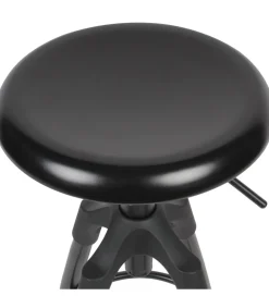 Hoker obrotowy AVERS 72 cm - 80 cm czarny