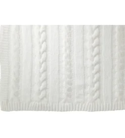 Koc Pled Twist 130 cm x 180 cm biały