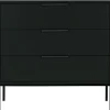 Komoda ADAM 94 cm drewno sosny czarna
