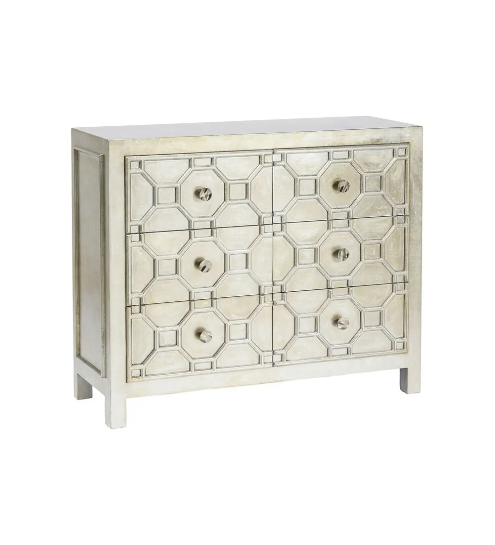 Komoda ALHAMBRA 107 cm srebrna