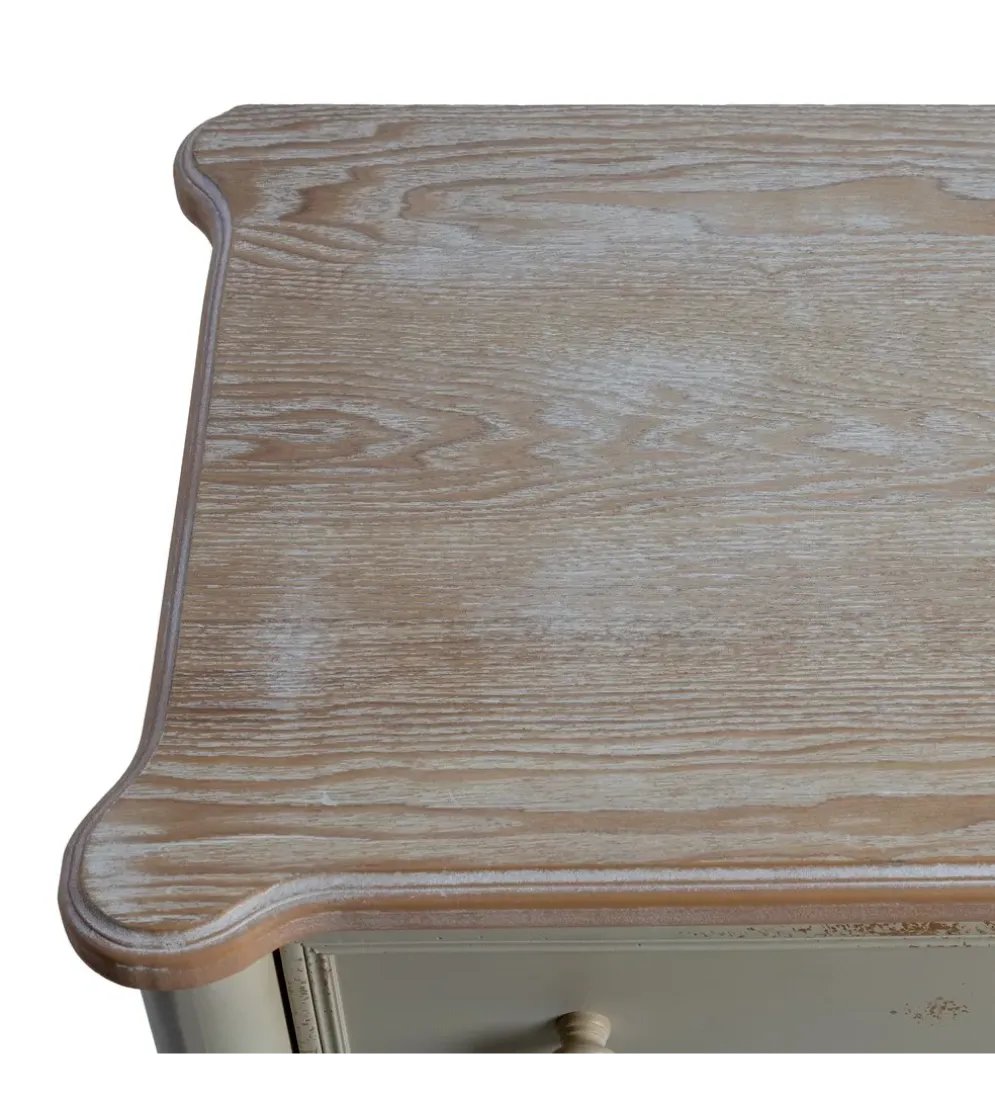 Komoda ALIEY 80 cm drewno jodła kremowy