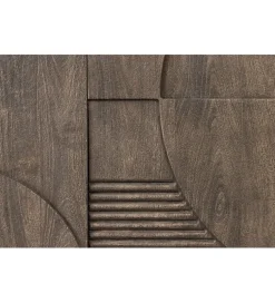 Komoda ART DECO 170 cm drewno mango szary